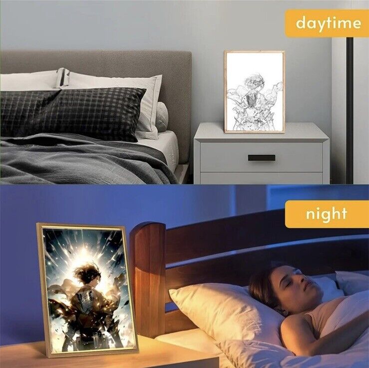 Attack On Titan 2 Light Up Picture Frame LED Lighting Painting Night Light A5 - SOScollectible