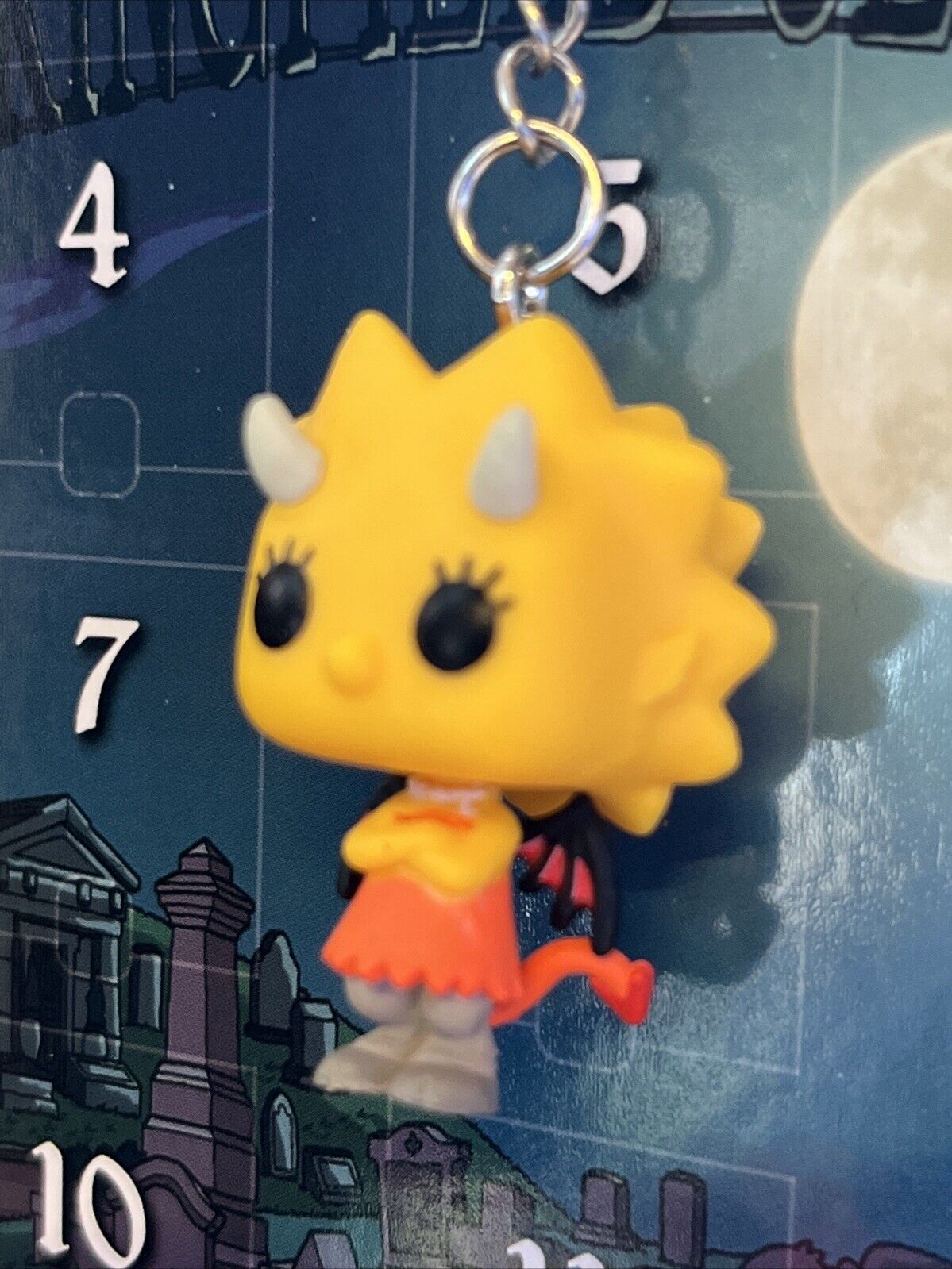 Funko Pop Demon Lisa Keyring The Simpsons Television Series Vinyl Fig Key Ring - SOScollectible