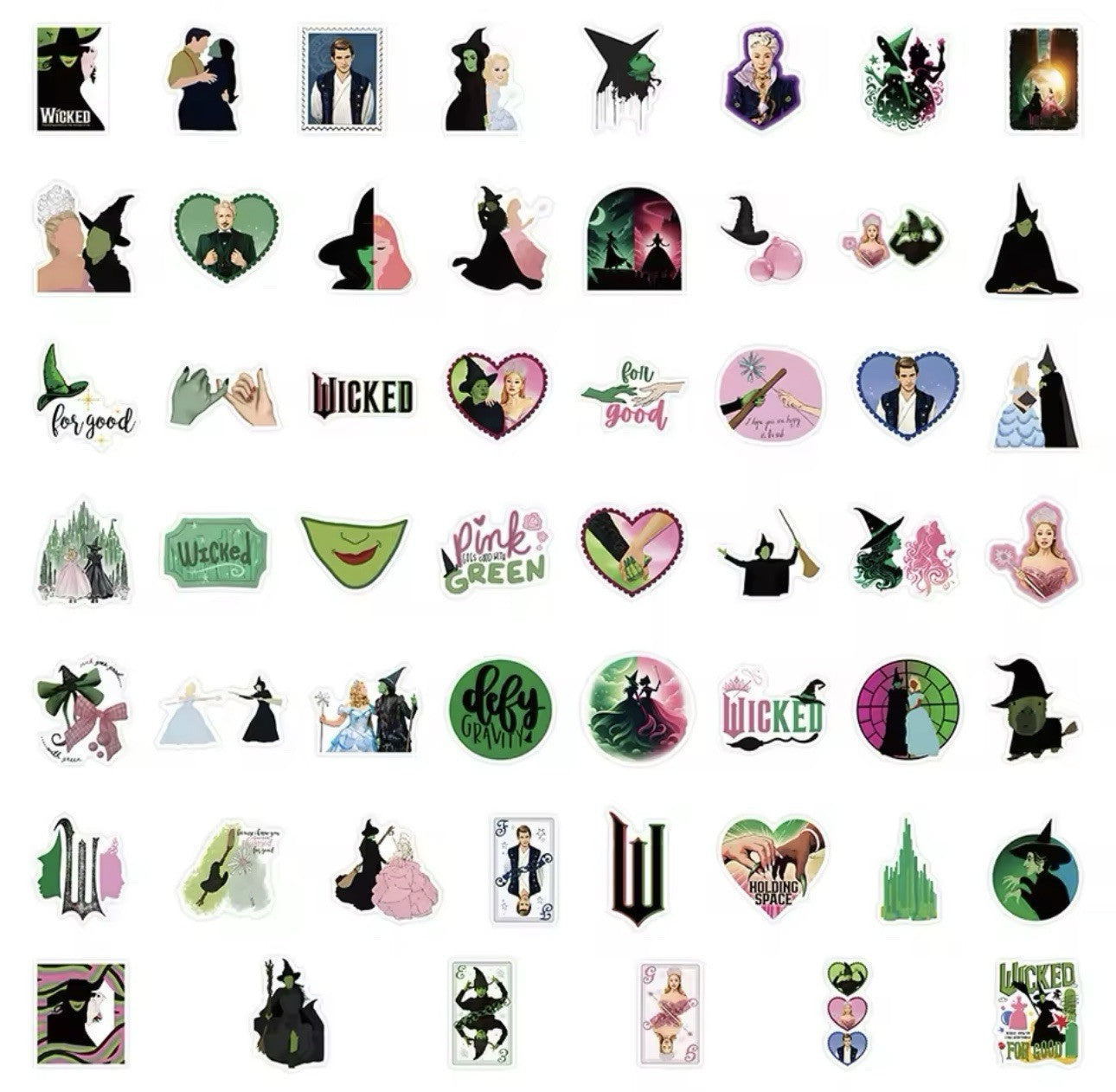10x Wicked Stickers Musical Fantasy Film The Wizard of Oz Craft Decal Graffiti
