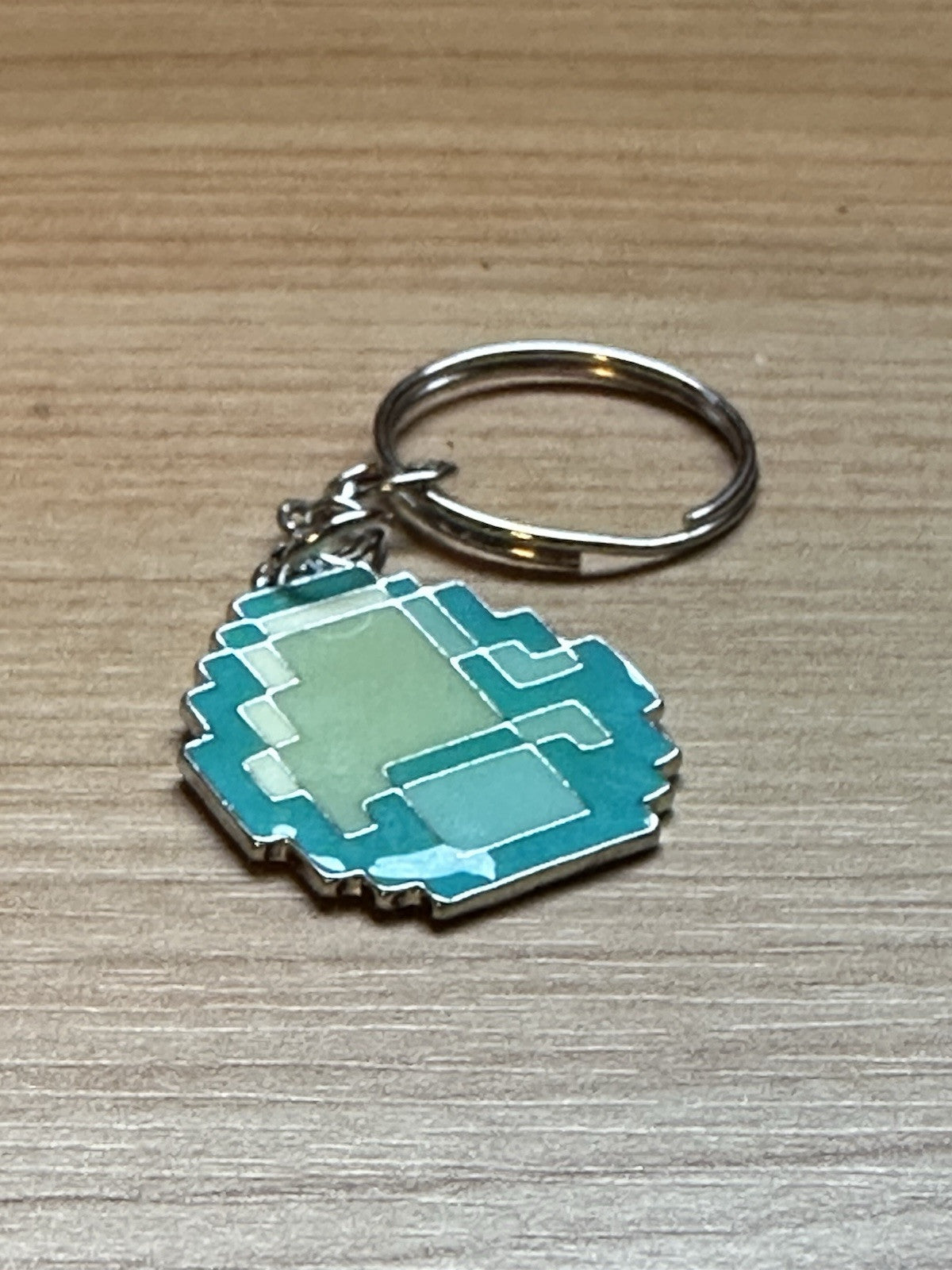Minecraft Diamond Metal Key Ring Perfect With Gift Bag Movie Gaming Steve