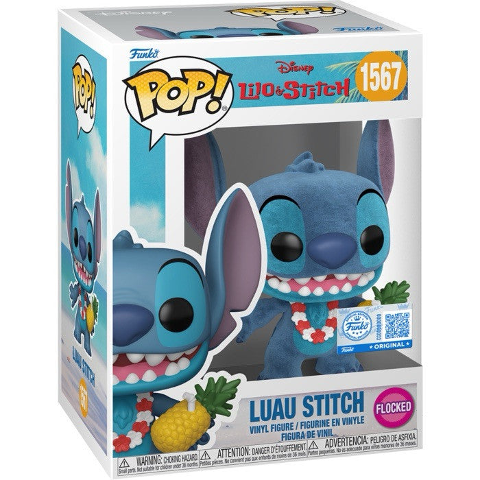 Funko POP Lilo & Stitch - Luau Stitch - Flocked With Pineapple Hot In Stk Now