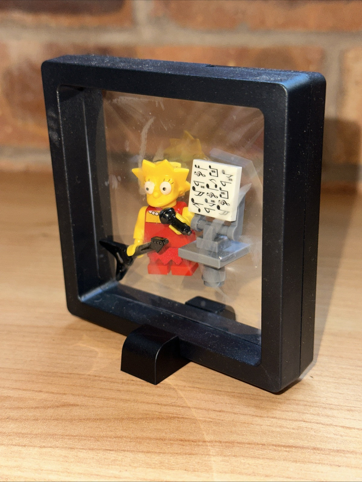 Brick Mini Figure Display Case The Simpsons Lisa Rocking Out Guitar Sheet Music