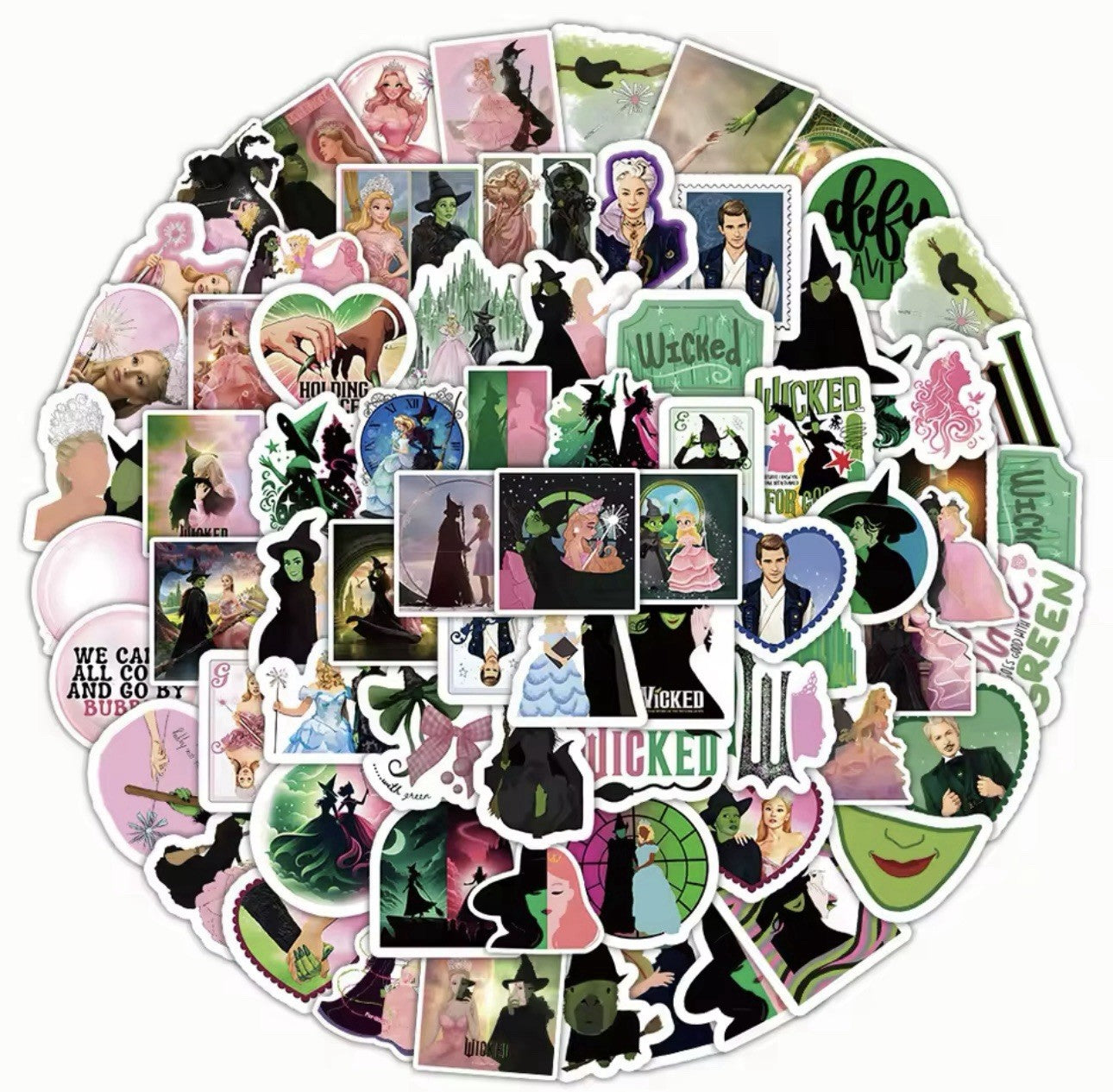 10x Wicked Stickers Musical Fantasy Film The Wizard of Oz Craft Decal Graffiti