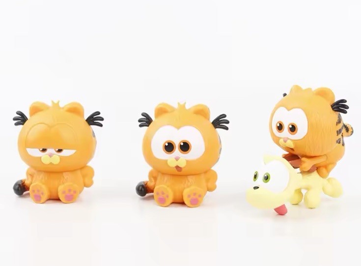 Garfield Odie Ginger Cat Action Figures Set - 6 Pcs Cute Models for Kids 6-9Cm