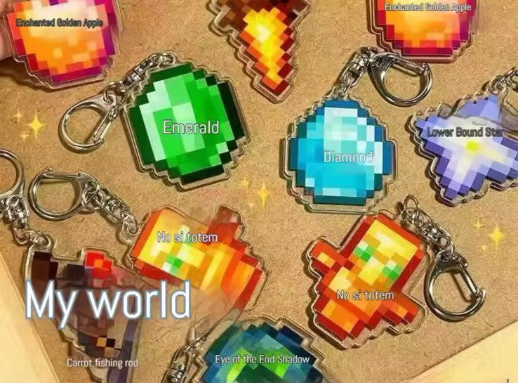 Minecraft Lucky Dip Blind Box Keychain Keyring Pendant Bag Charm Cartoon Gift