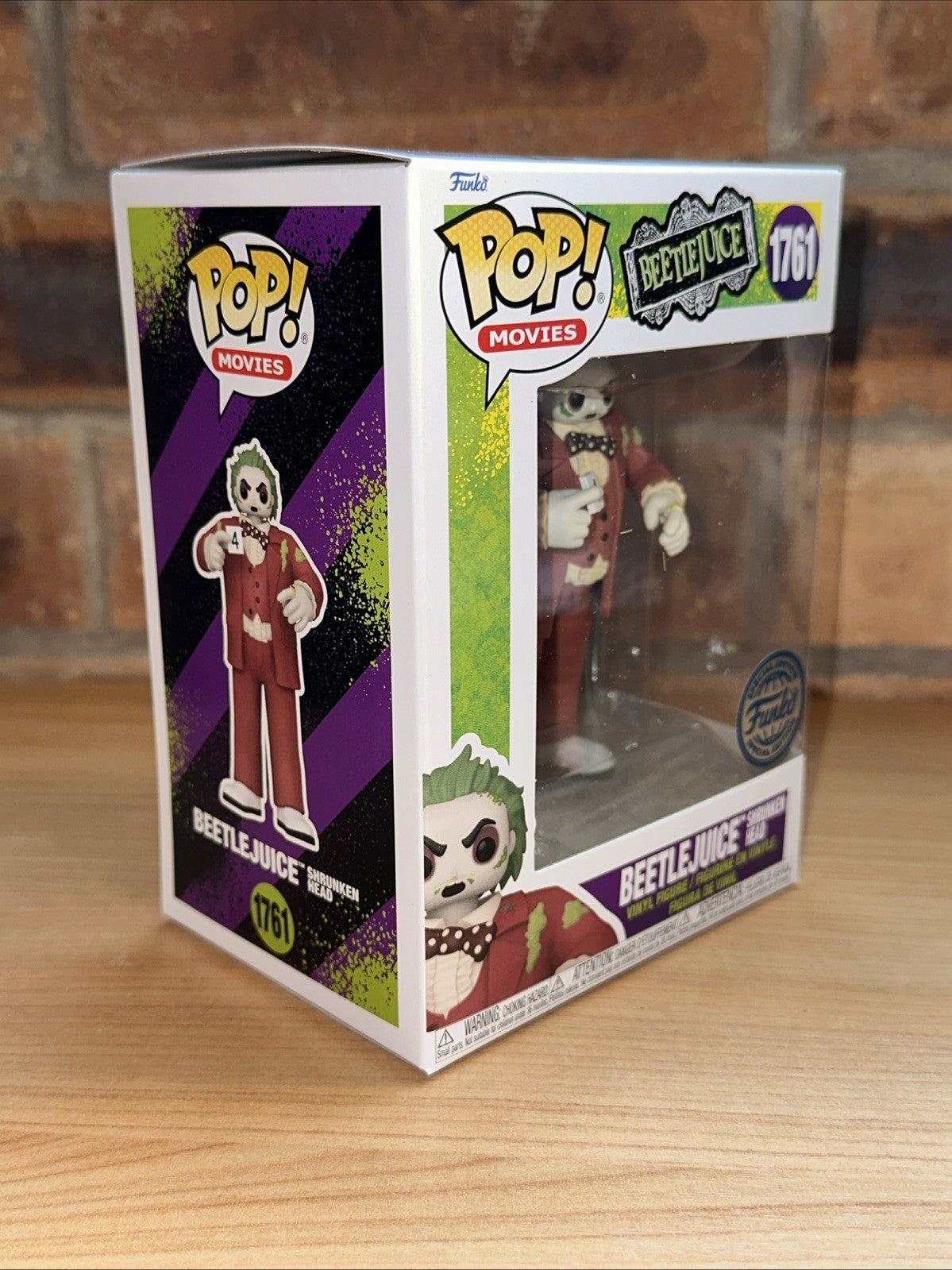 Beetlejuice Shrunken Head Funko Pop! Vinyl Figure #1761 Cult Movie In Stk