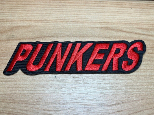 ( - 0 - ) PUNK PUNKERS LOGO EMBROIDERED APPLIQUE IRON ON - SEW ON PATCH UK SELLER - SOScollectible