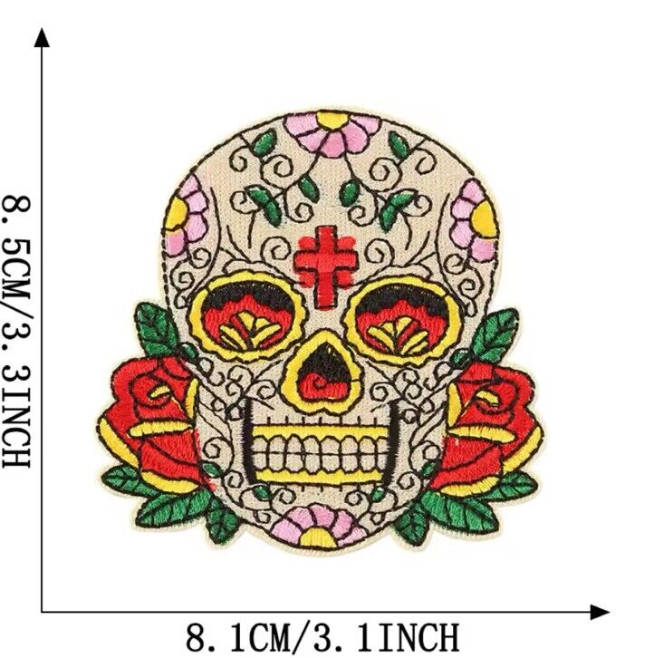 10 Pieces Skull Rock Punk Band Patch Embroidered Iron - on Patches Set Of 10 - SOScollectible