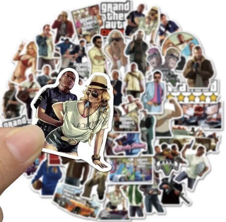 10 x GTA 5 Stickers Music Laptop Case Skateboard UK Trevor Michael 2 Bomb - SOScollectible