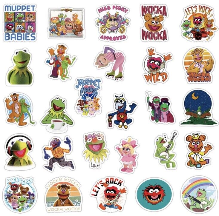 10 X The Muppets Cartoon Stickers Kermit Piggy Movie Skateboard Laptop - SOScollectible