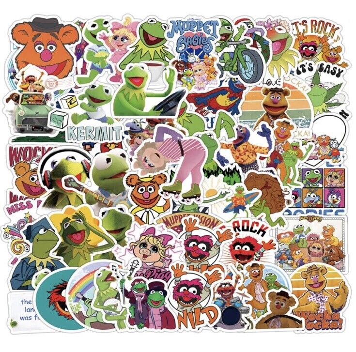 10 X The Muppets Cartoon Stickers Kermit Piggy Movie Skateboard Laptop - SOScollectible