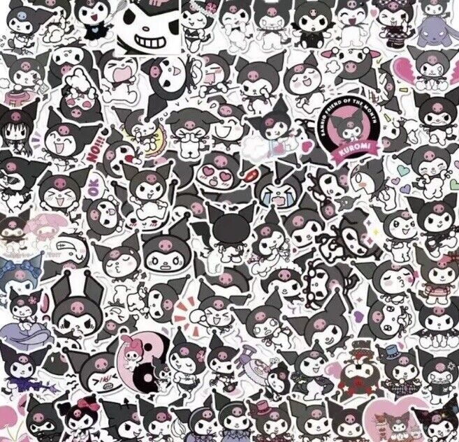 100PCS Mixed Cartoon Sanrio Stickers Cute Hello Kitty Cinnamon roll Kuromi UK - SOScollectible