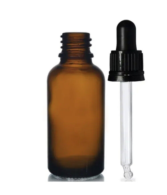 12 Amber Glass Dropper Bottle Tamper Evident Pipette Eye Ear Drop 30ml - SOScollectible