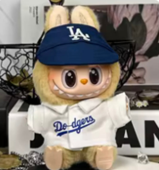Labubu white LA Dodgers Baseball dress up set NO DOLL