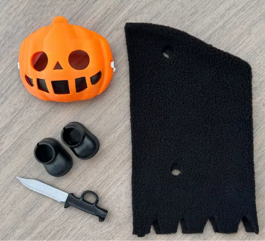 Halloween pumpkin dress up for 17” Labubu NO DOll