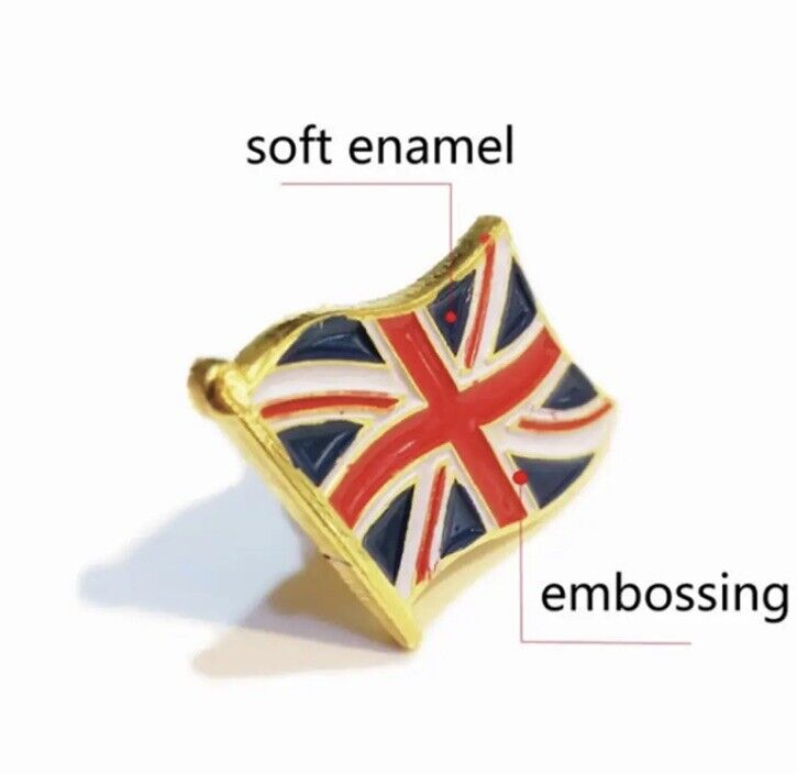 1x Union Jack UK Flag Lapel Pin Badge British Flag 🇬🇧 Show Your Pride - SOScollectible