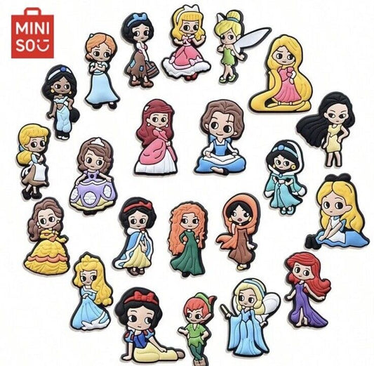 22pcs/set Disney Cartoon Princess Shoe Charms For Croc Shoes Decoration▪ - SOScollectible