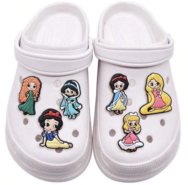 22pcs/set Disney Cartoon Princess Shoe Charms For Croc Shoes Decoration▪ - SOScollectible