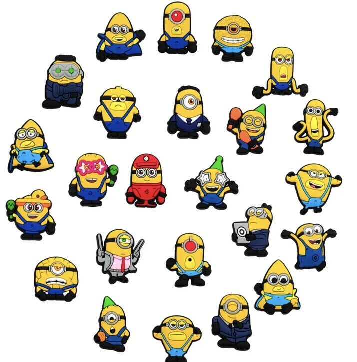 24PCS 2024 Despicable Me 4 Minions MINISO Shoe Charms for Croc Clog Sandals - SOScollectible