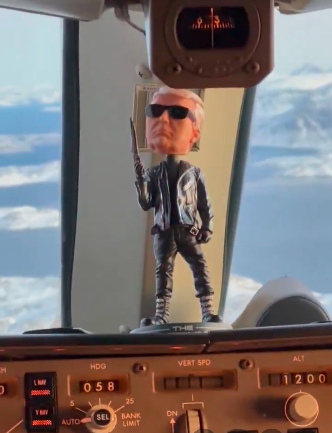 The Trumpinator as seen on Air Force one! Large boxed Bobblehead figure