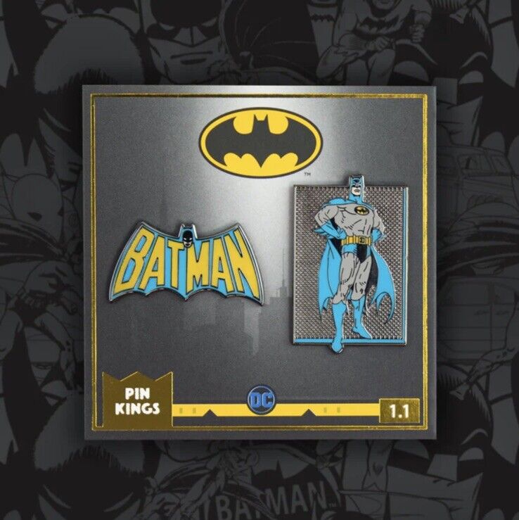 2x Batman Enamel Pin Kings Badge Collectables Superheroes Comic Film Fan Gift - SOScollectible