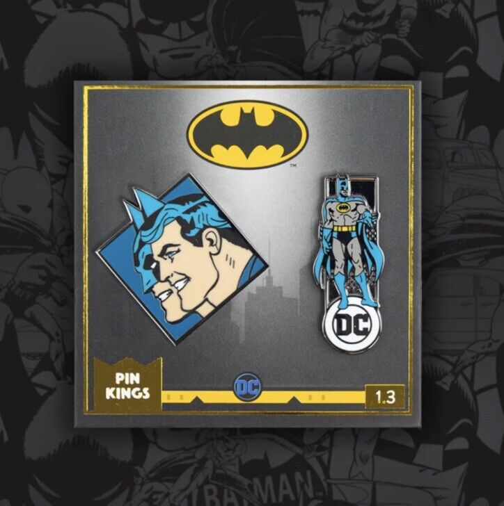 2x Batman Enamel Pin Kings Badge Collectables Superheroes Comic Film Gift 1.3 - SOScollectible