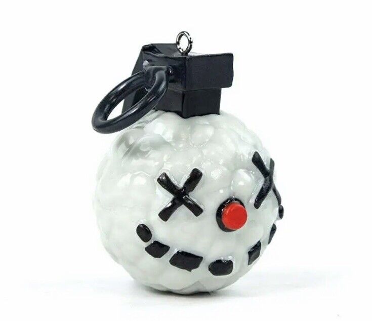 2x NEW OFFICIAL FORTNITE SNOWBALL GRENADE 3D CHRISTMAS ORNAMENT GAMER DECORATION - SOScollectible