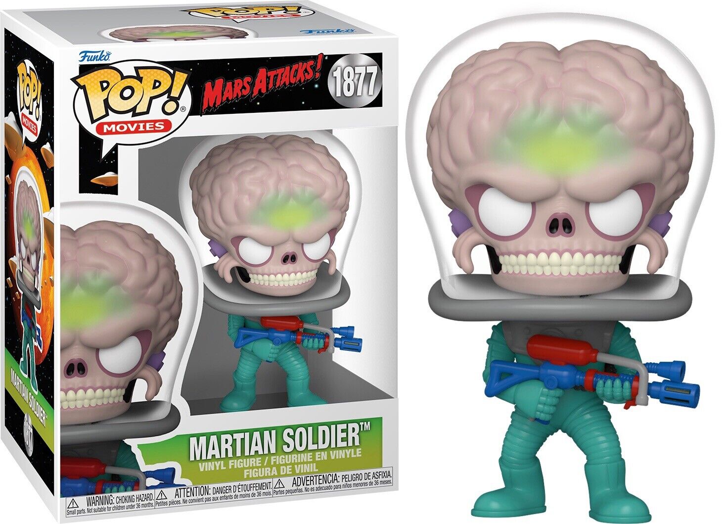 3x Mars Attacks Martian Funko Pop! Vinyl Figure Ambassador Soldier Spy In Stkjan - SOScollectible