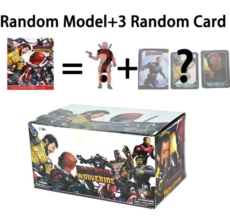 3x Marvel Deadpool and Wolverine Blind Bag 9cm Figure Hot Toy Dogpool Set - SOScollectible