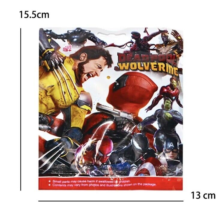 3x Marvel Deadpool and Wolverine Blind Bag 9cm Figure Hot Toy Dogpool Set - SOScollectible