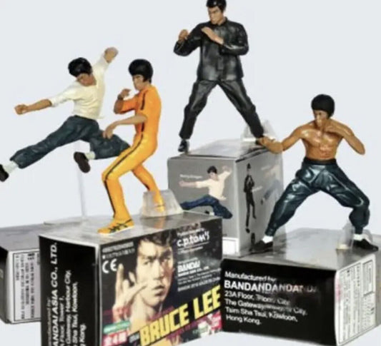 4pcs/set King of Kung Fu Bruce Lee Mini Action Figure Model Toy Xmas Gift 🇬🇧 2 - SOScollectible