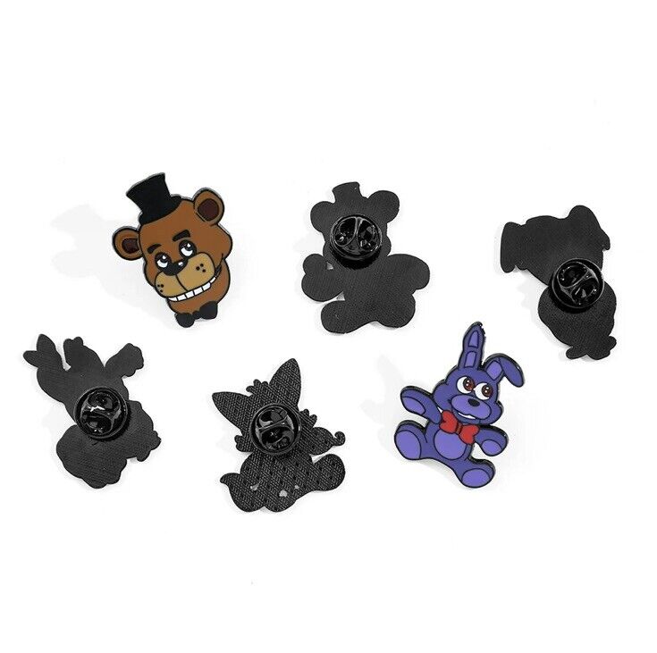 5 x Five Nights At Freddy Pin Badge Set FNAF Complete Set 🇬🇧 Toy Gift Movie - SOScollectible