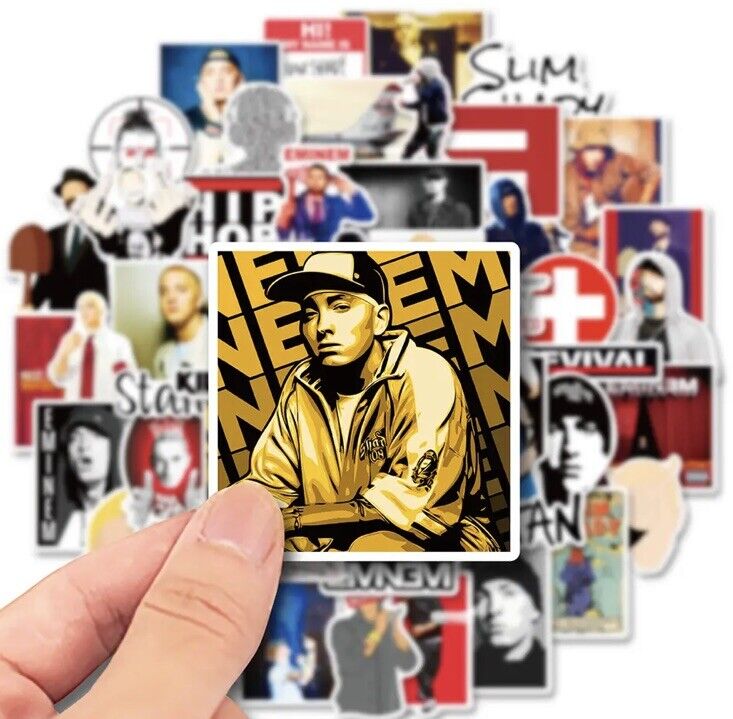 50pcs HD Printed Waterproof EMINEM Vinyl Stickers Laptop Phone Water Bottle 61 - SOScollectible