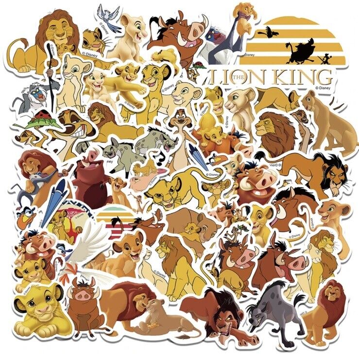 50x Lion King Movie Mufasa Disney Stationery Wall Stickers Bomb Laptop Vinyl - SOScollectible