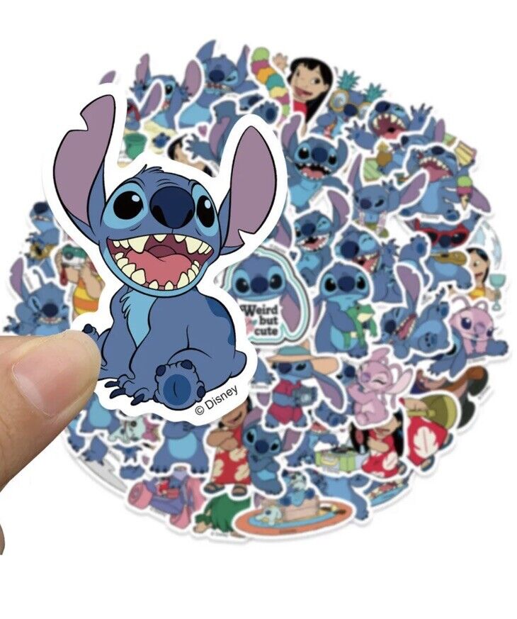 51x Lilo and Stitch Stickers Decal Gift Notebook Scrapbooking Bottles Skate 🇬🇧 - SOScollectible