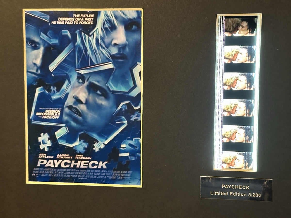 PAYCHECK  35mm Film Cell  MOUNTED DISPLAY 8x10 Movie Gift Tom Cruise1