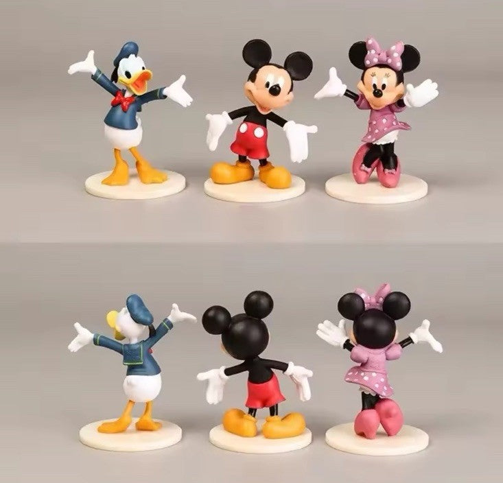 Mickey Mouse Clubhouse Minnie Donald Figure Toys Cake Toppers 6Pcs