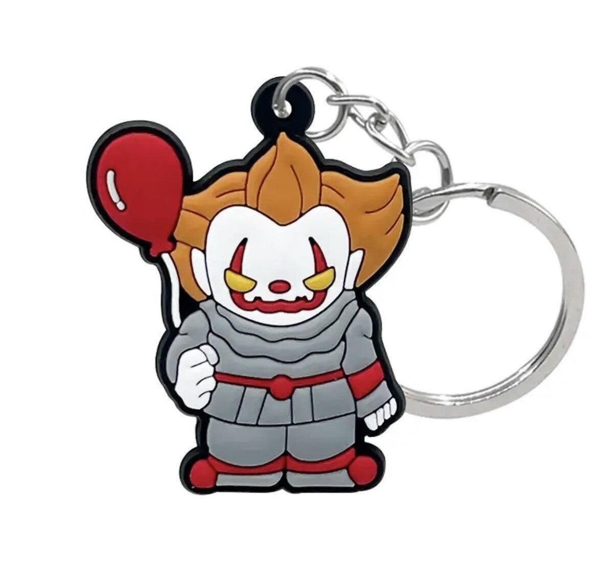 Pennywise Balloon Keyring, Keychain Ring Stephen King IT Horror Movie Gift Key0