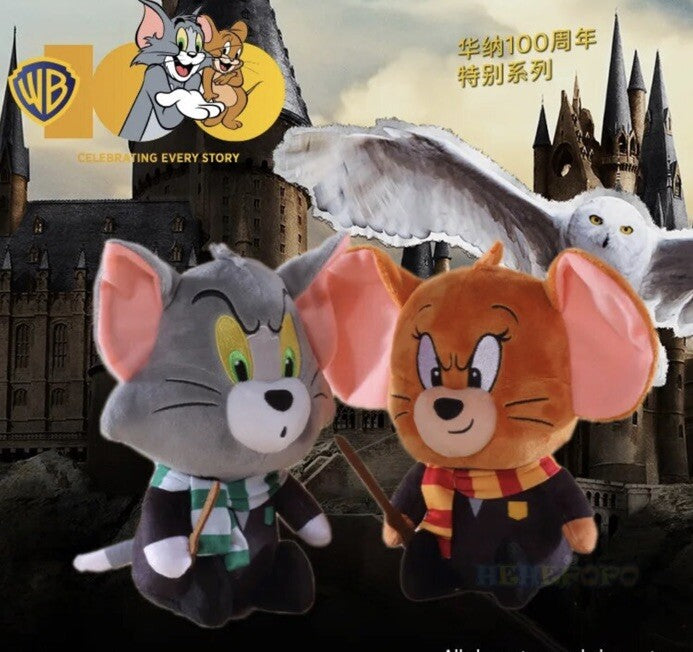 2x Tom and Jerry x Harry Potter In Hogwarts Uniform Plush doll  Set Cartoon WB0