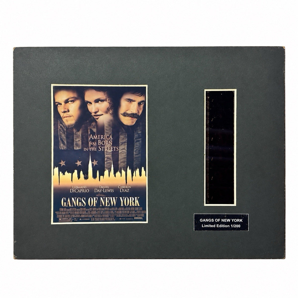 Gangs Of New York Film Cell Scorsese 1st Of 200 Mounted display original COA0
