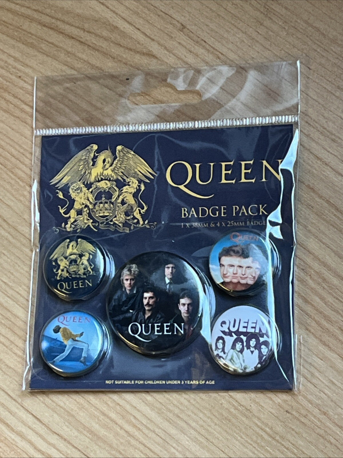 Queen Pack 5 Badges Classic Badge Pack 806716 Rock Band Gift Ltd Ed2