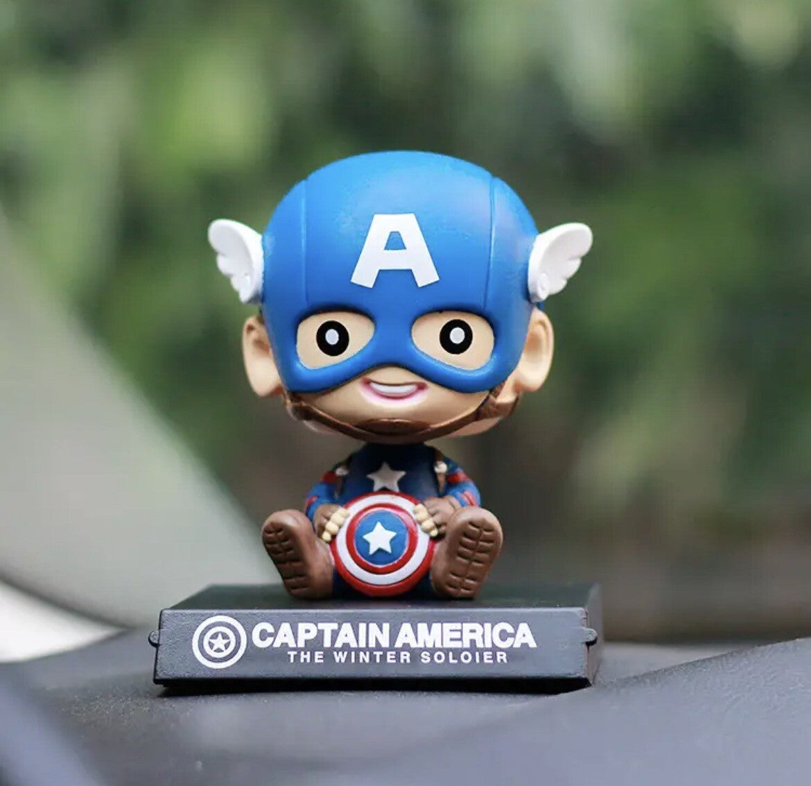 10cm Dc Captain America Figure Car Decoration Cartoon Phone Stand Holder Box0