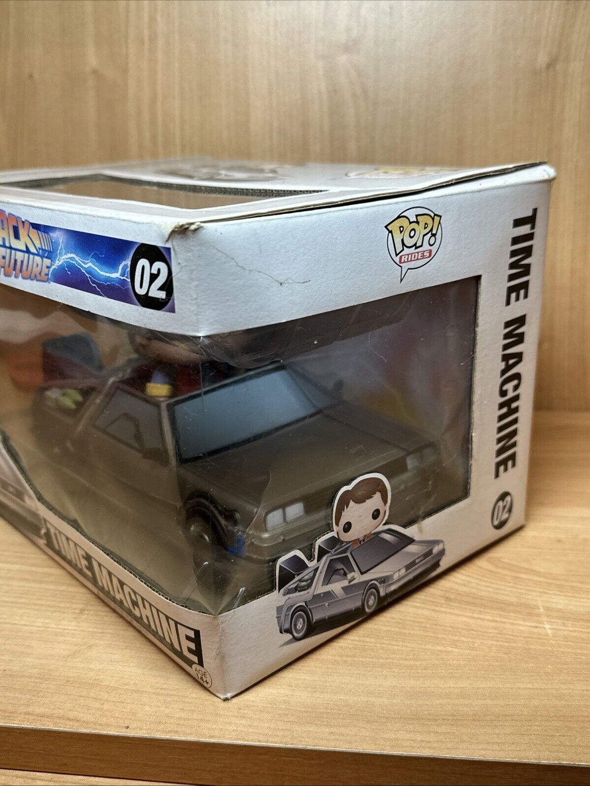 Funko Pop! Back To The Future Time Machine #02 DeLorean Rare Rides Tatty Box