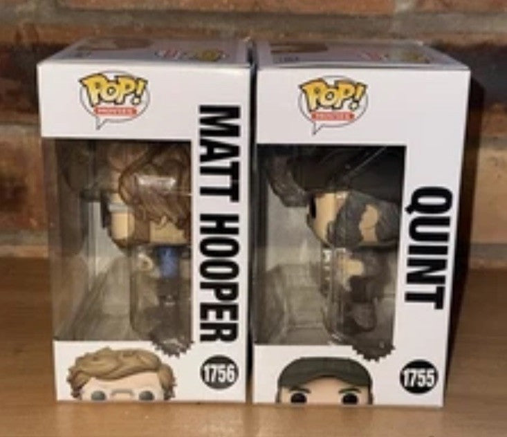 Funko Jaws Hooper & Quint W/ Shark  Set 50th Anni Pop! Vinyl Fig In Stk Now