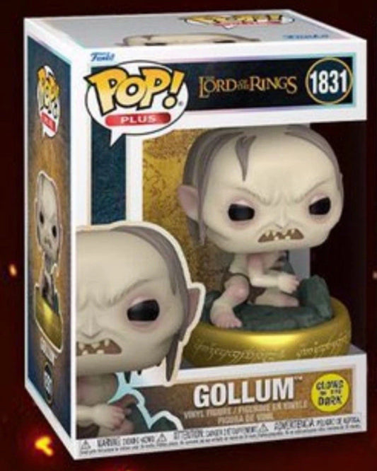 The Lord of The Rings Gollum GLOW #1831 Funko Pop! w/ Protector In Stk Mid Aug
