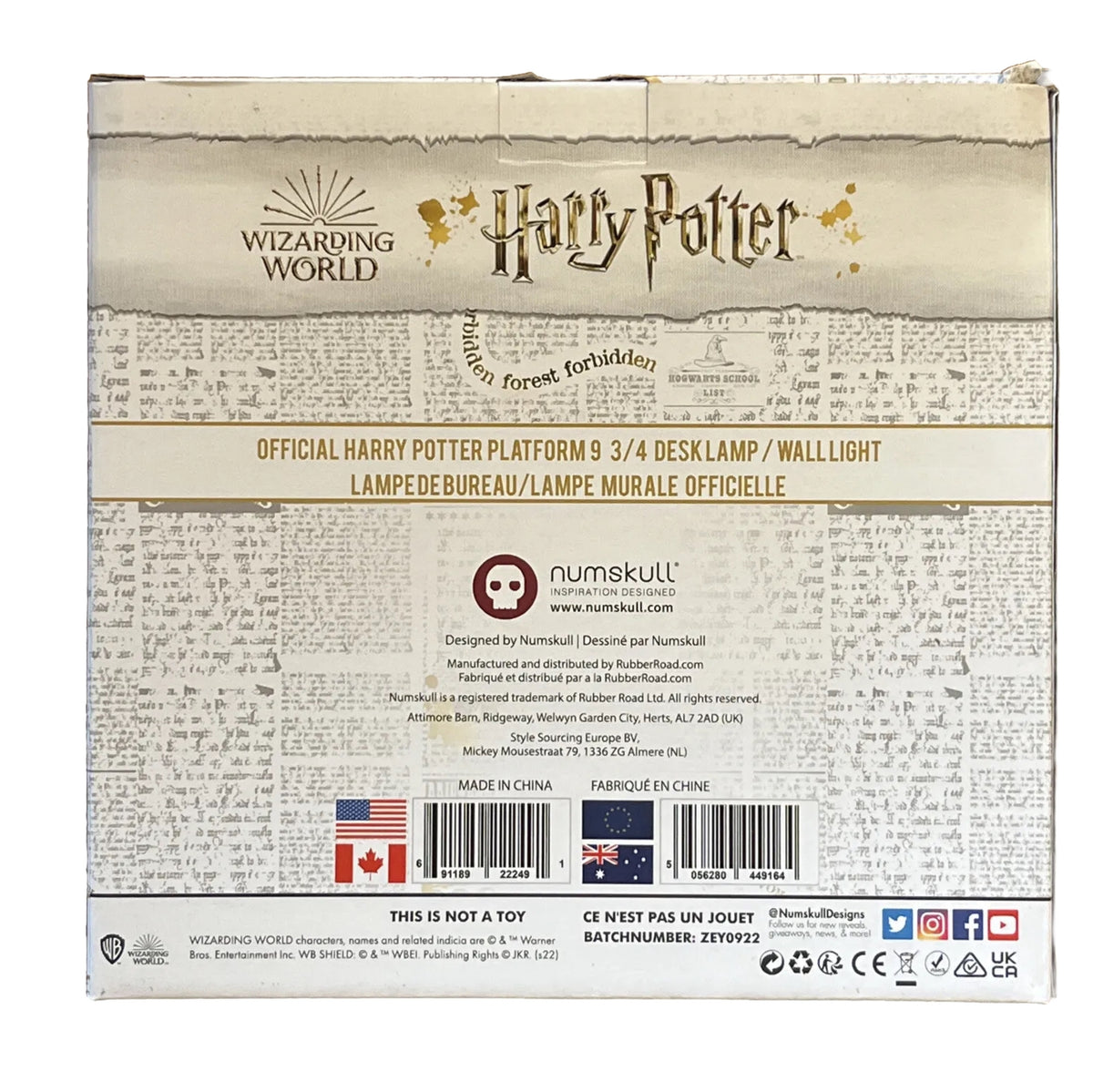 3D Harry Potter 9 3/4 Night Light Desk Lamp Platform Hogwarts New4