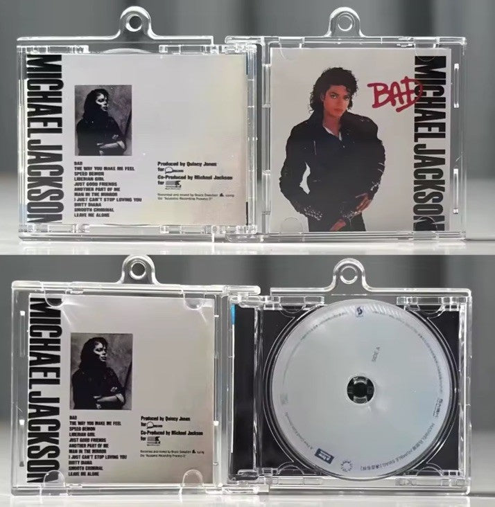  Michael Jackson BAD MJ MINI Music CD NFC Keychain XS Album Link To Phone0