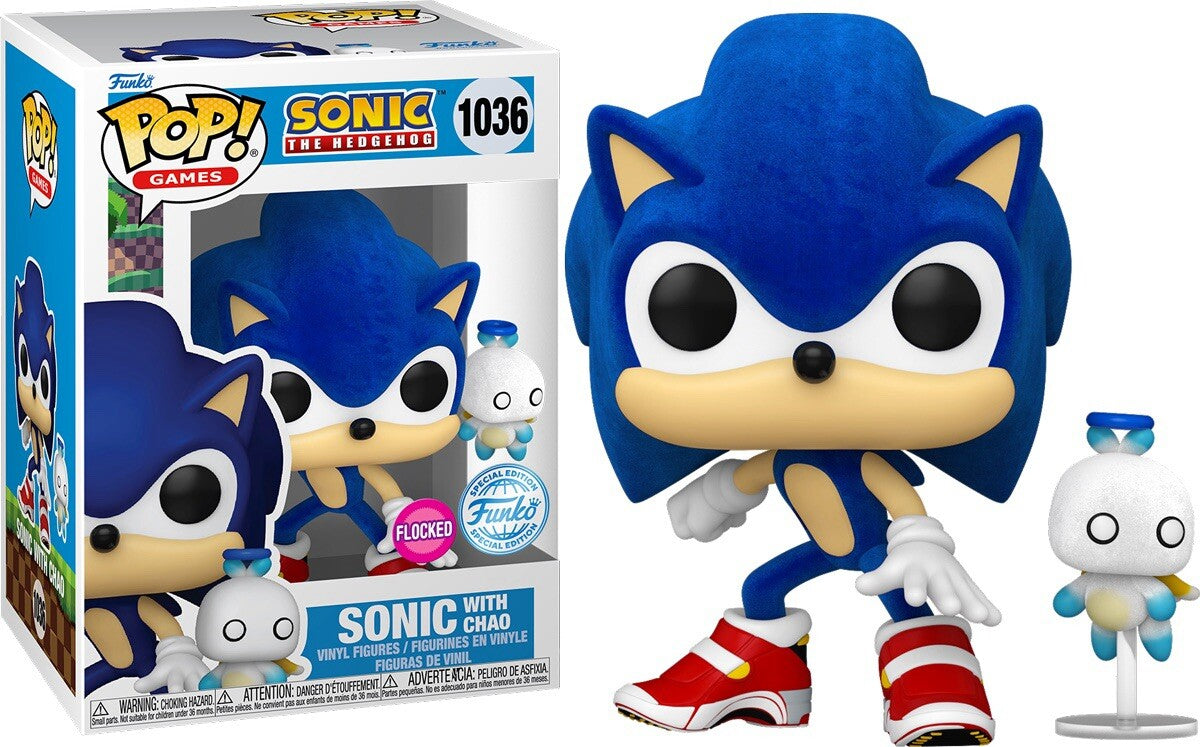 FUNKO POP! Sonic The Hedgehog FLOCKED SONIC HERO CHAO In Stock NOW  Ltd Ed0