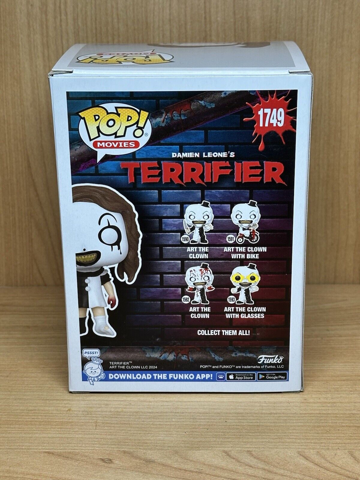 Terrifier Little Pale Girl GLOW GITD Funko Art The Clown  Speciality 1749 In Stk