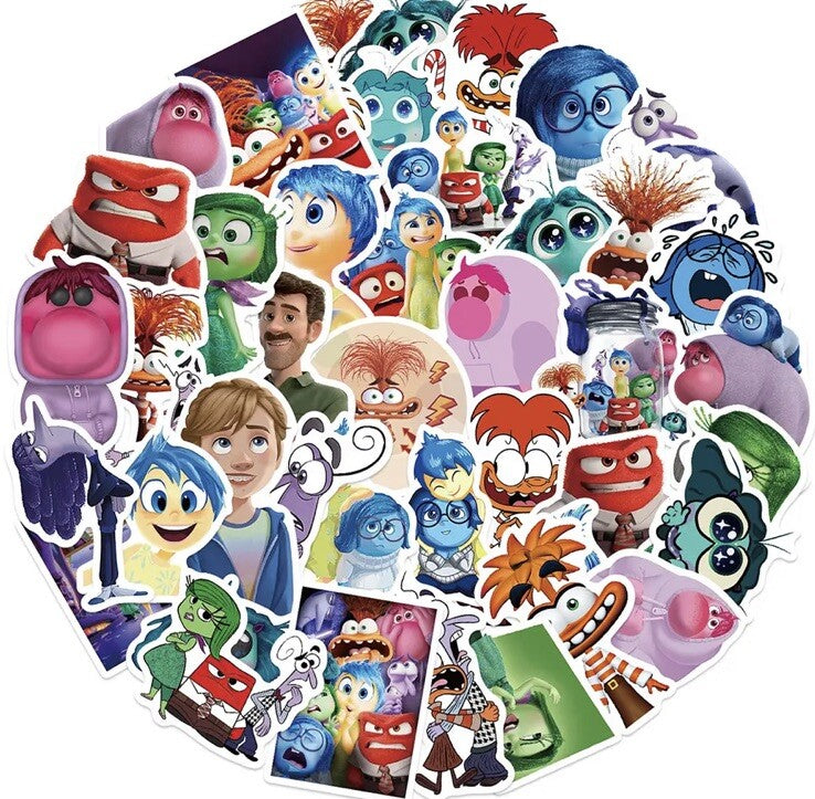 50 Inside Out Sticker for Kids Cartoon Movie Decal Gifts Waterproof Stickers0